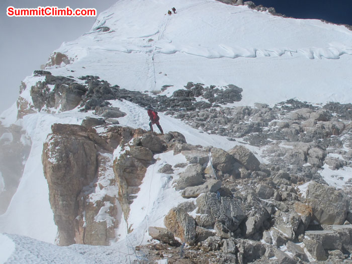 Members are descending after summit. Photo Chris Bailley Members are descending after summit. Photo Chris Bailley