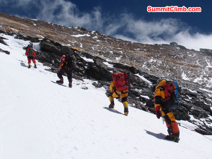 Member reaching Camp 3. Photo Martin