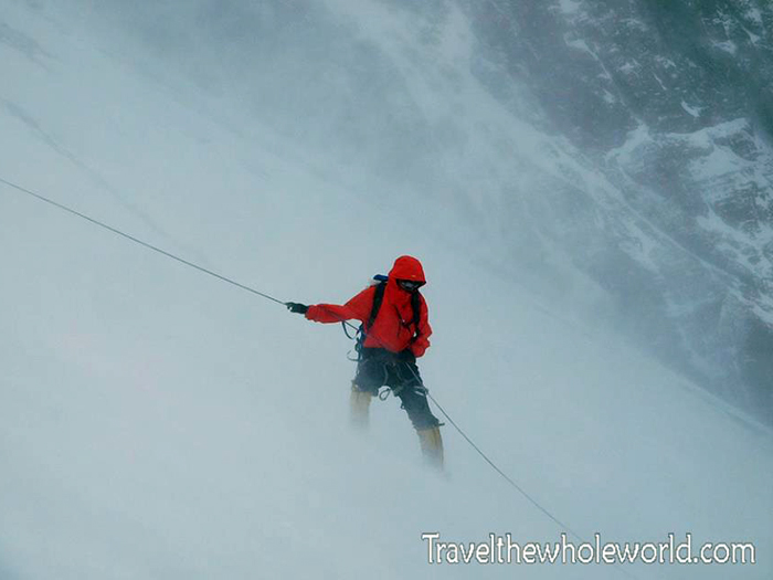 Bad weather hit while going up Northcol