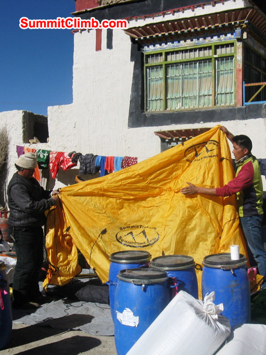 Chewang and Tenji checking all Cho and Shish tents