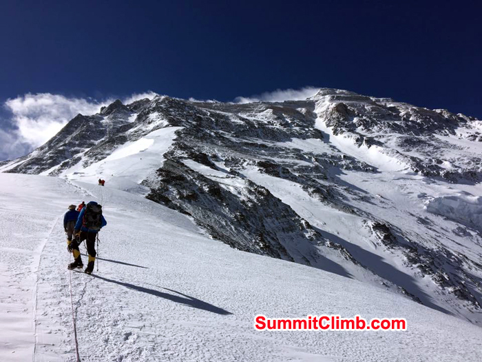 Climbing above northcol
