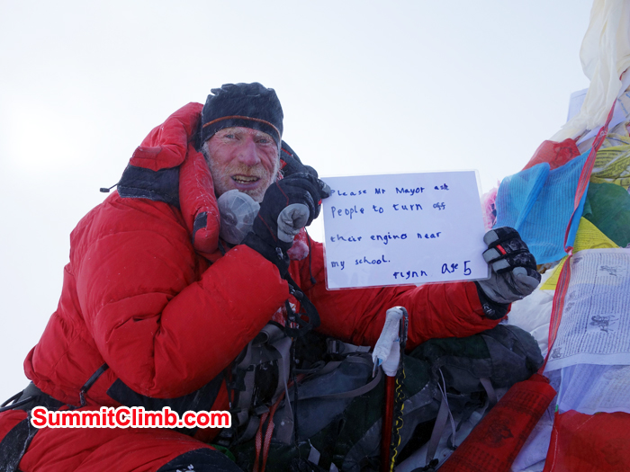 David at the Summit of Everest from Northside