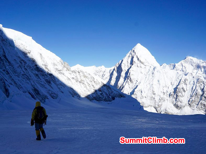 Heading down from Camp 2 to Camp 1.