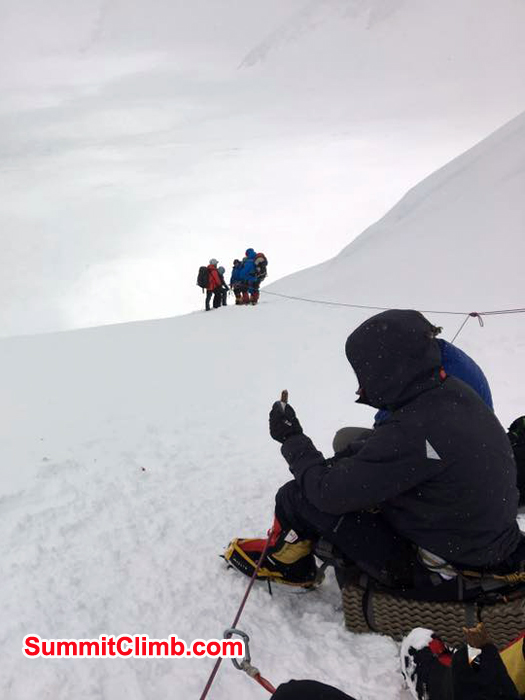 Hiking up to Northcol with team