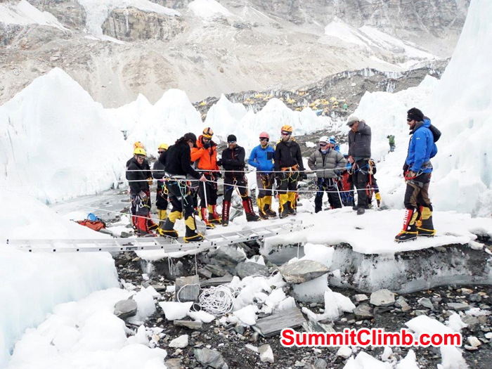 Ladder crossing training at Basecamp