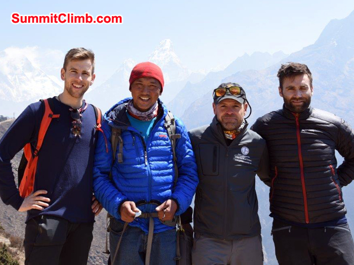 Members at Sangboche above Namche Bazaar