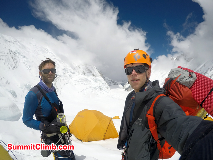 Ole Jakob Kjoelvik and Steiner Salte at camp side
