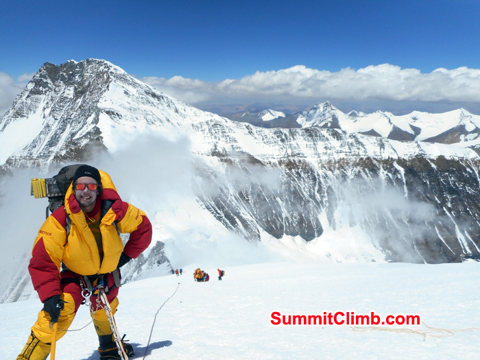 Peter just below Northcol. Photo Peter Whitfield