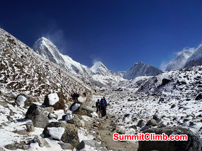 Ready to go at Pumori ABC