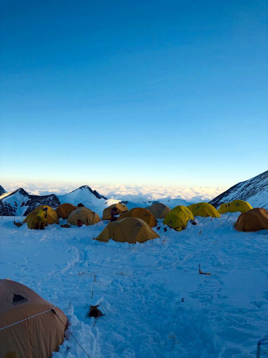calm before the storm at the North Col