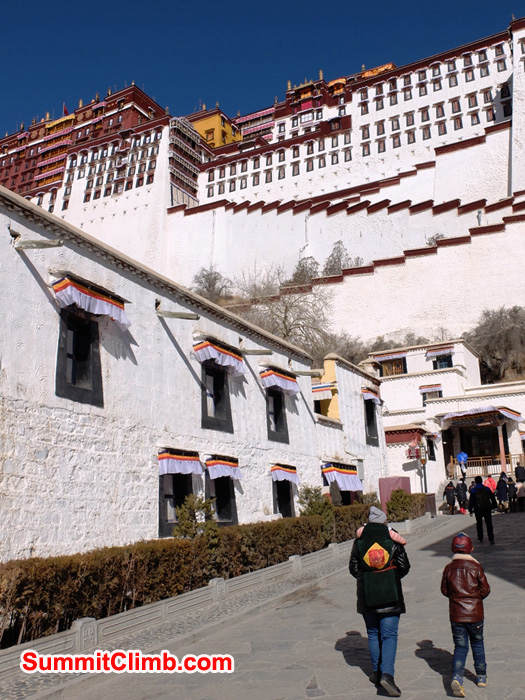 Walking into the Potala Palace.