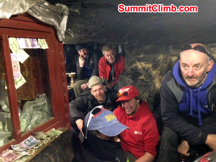 the underground cave at the monastery