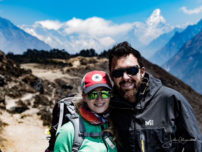 Enjoying the day at Sangboche