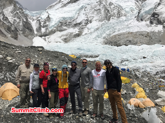 Everest Basecamp trek group at Basecamp Camp