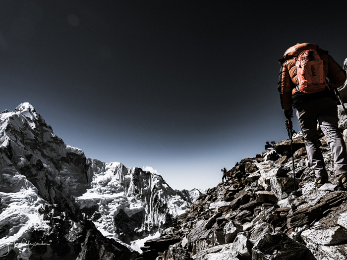 Hiking during Pumori BC