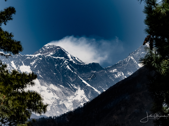 Mount Everest seen from Namche Hill
