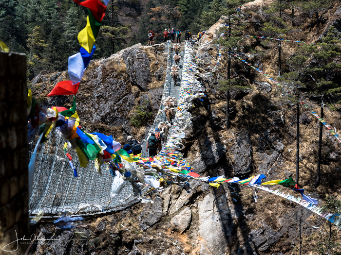 One of the many suspension bridge