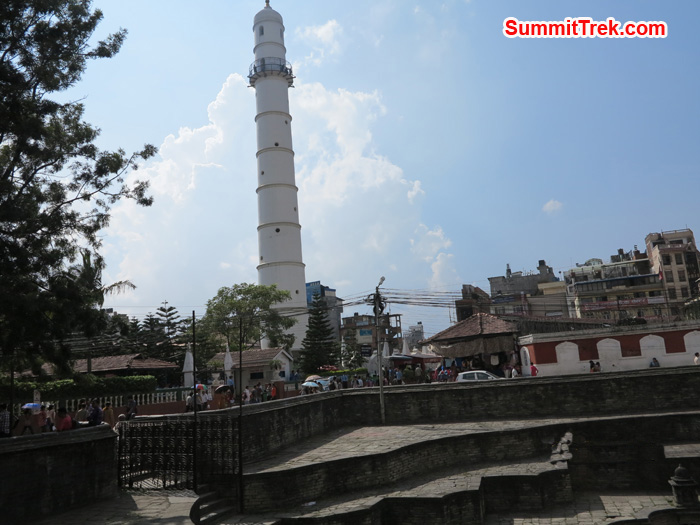 Bhimsen Tower tallest tower in whole Nepal build by BhimsenThapaat Sundhara in Kathmandu city. Photo by Matthew Slater