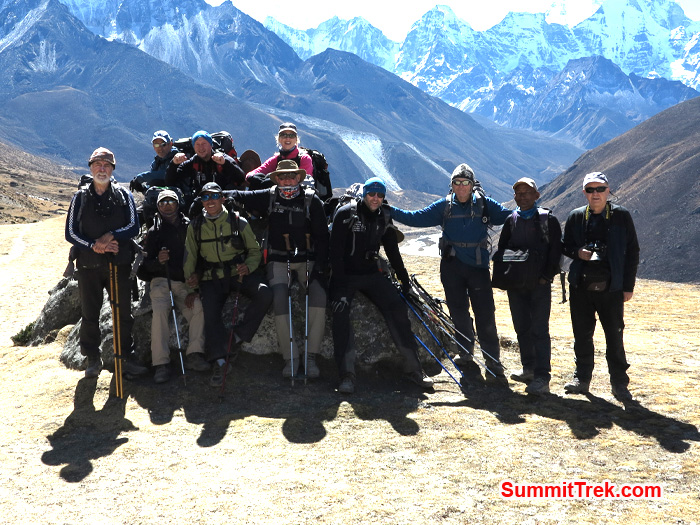 Island Peak members posing for picture Near Pangboche.Photo Matthew Slater