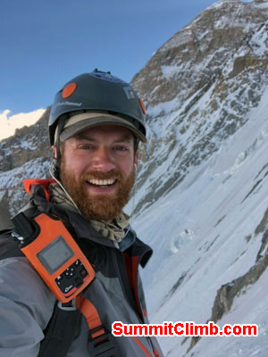 Jake on the ascent to camp 1