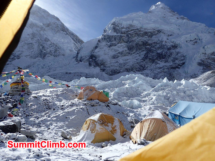 Morning seen at basecamp