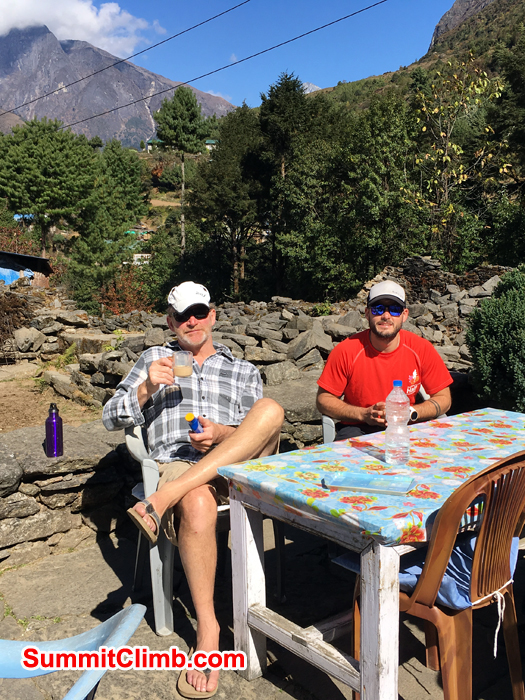 Neil and Andy resting