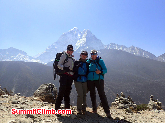 Team member hiking and taking photos