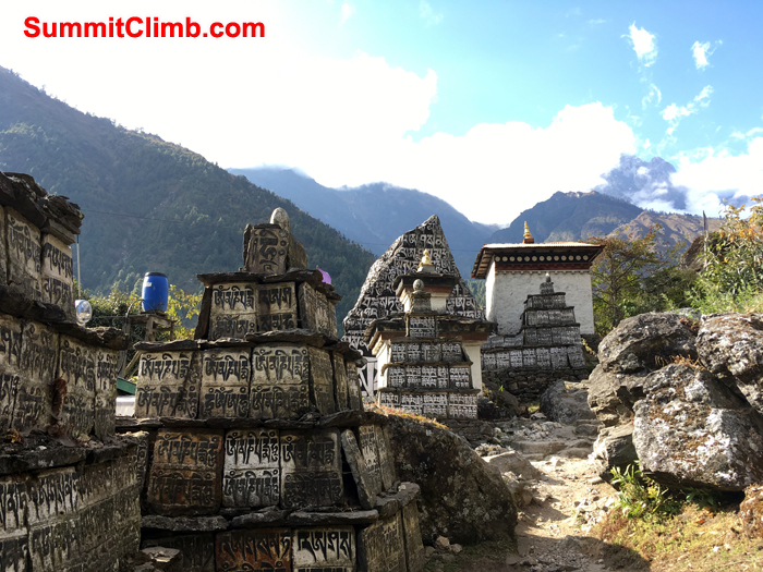 The Sacred Mani Stones of Buddhists. Photo Andrew Turvey