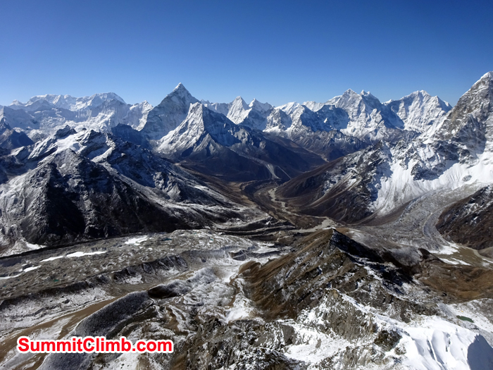 View from summit of lobuche peak