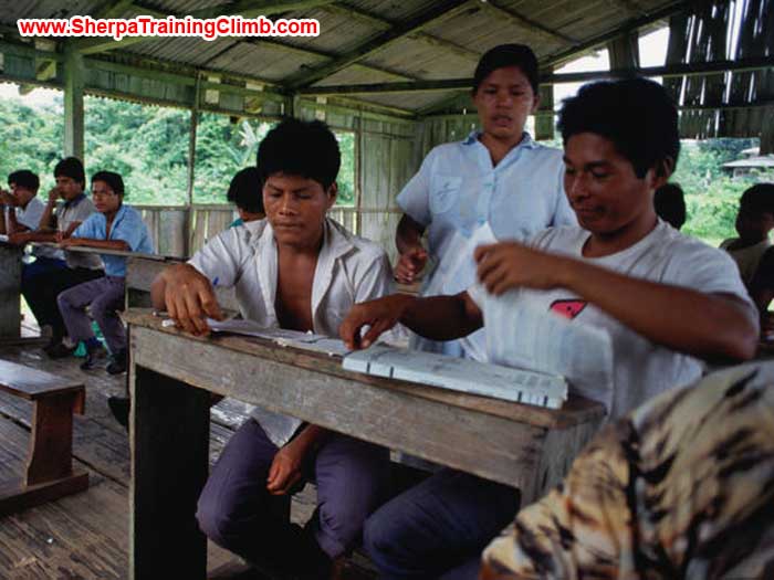 Adult Nepalese in a classroom. Photo Brent Winebrenner Lonely Planet Photographer