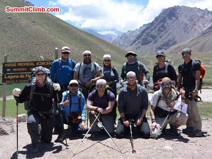 Our team entering Aconcagua - Photo Mike Fairman