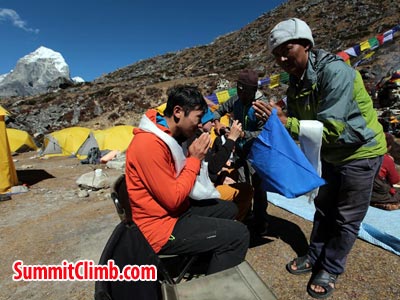 amadablam player flag, evening
