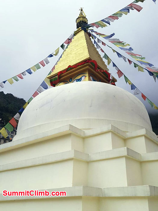 stupa while we are hiking