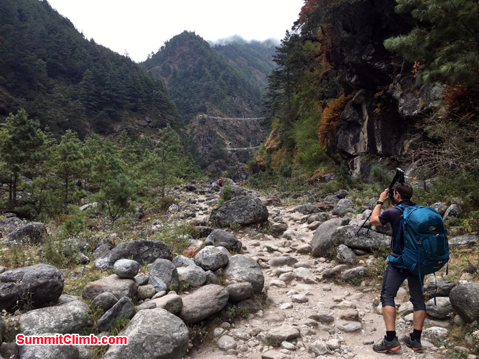 Taking picture by Team Member