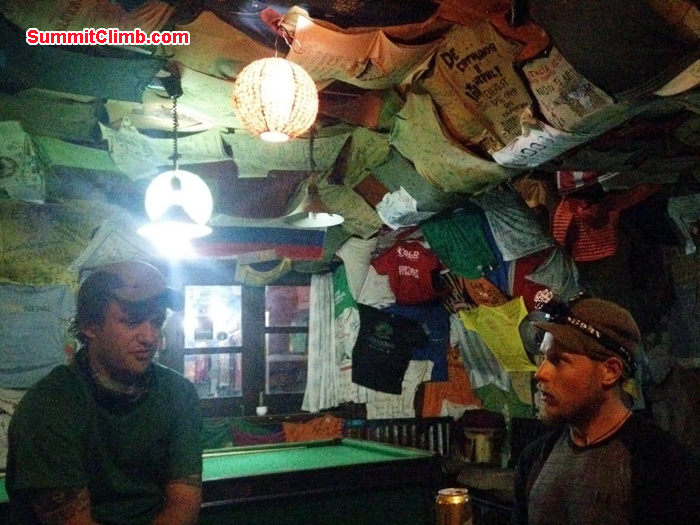 Team members inside the pool