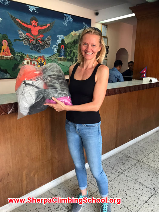 Donation from Ms. Anna L for www.SherpaClimbingSchool.org