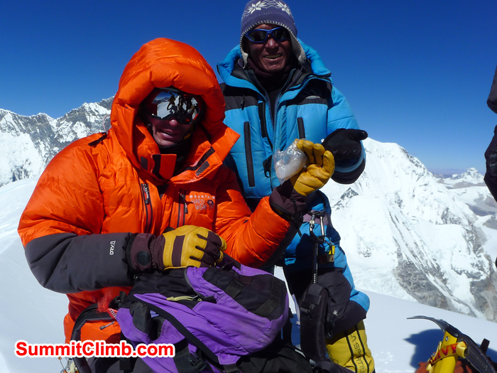 Kurt and Jangbu are on the Summit