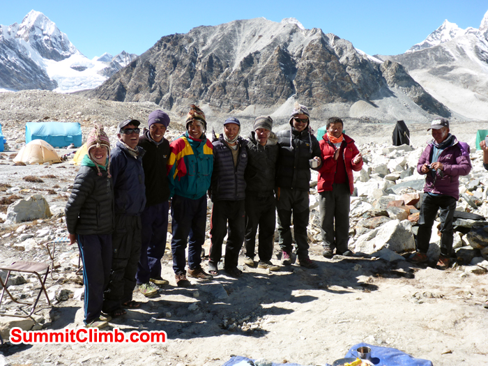 Sherpa Dance in Basecamp after puja. Photo Steve