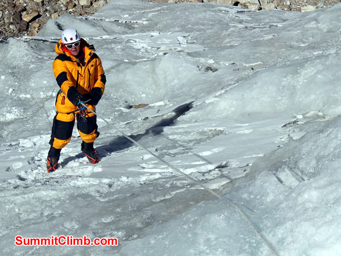 team member trekking