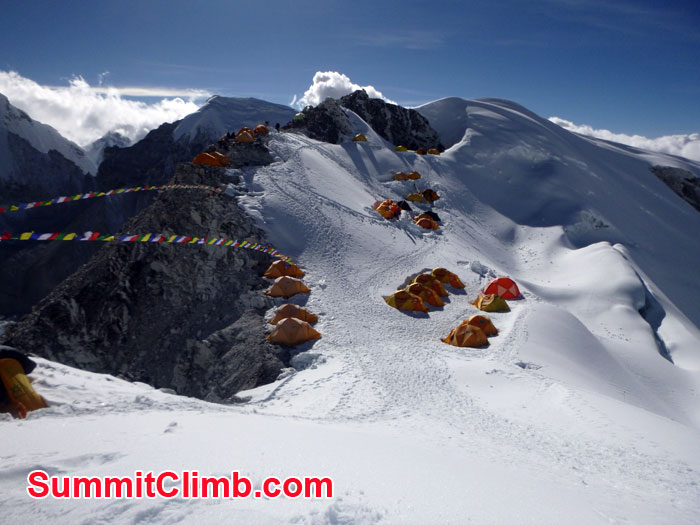 Camp 2.5 at mount cho oyu. Photo Julia