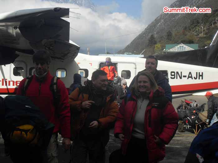 Team members are in Lukla airport. Photo Kaji Tamang Team members are in Lukla airport. Photo Kaji Tamang