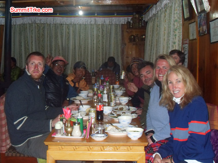 Christmas New Year members at thukla Lodge. Celebrating New Year.Photo Kaji Tamang
