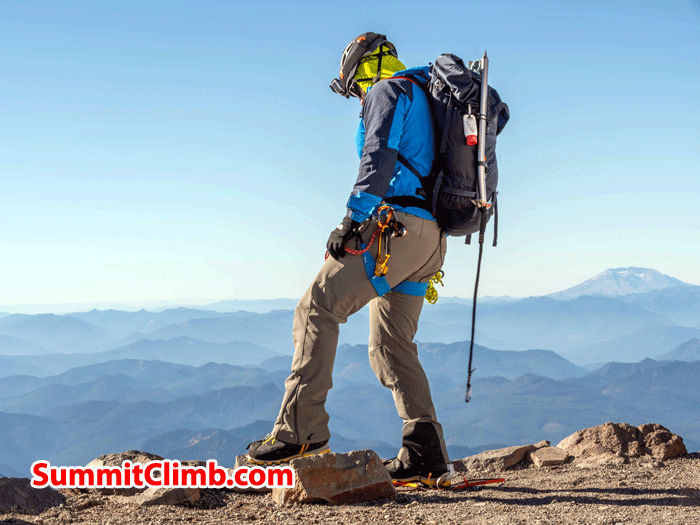 trekking with view  while glacier school