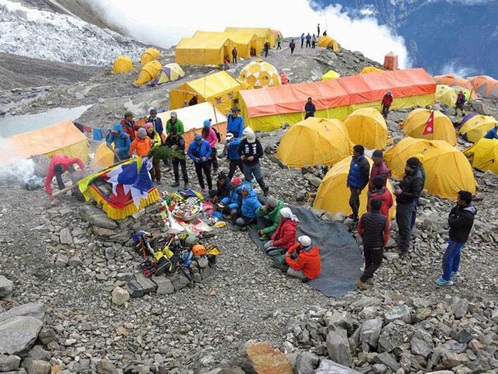 getting ready for puja