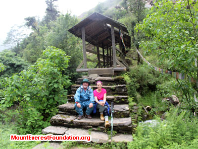 nepal volunteer trek, monastory room