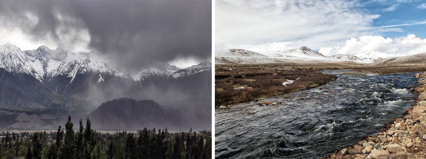 Dust storm over Skardu Valley