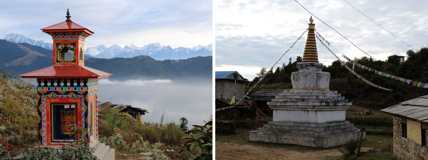 beautiful day from Jafre Buddhist Stupa at Jafre