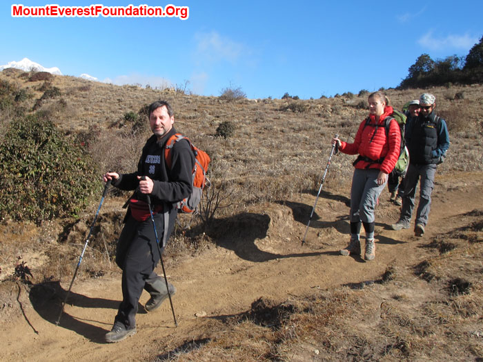 Walking down to Patle health center. Photo by Marie